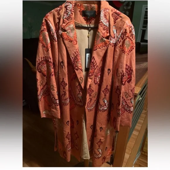 Kobi Halperin Paige Linen-Blend Topper XXL MSRP $798 New - Picture 10 of 10